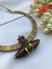 Vintage style Tai Tai pendant with Antique polish hasli-Silver Neckpiece-PL-House of Taamara