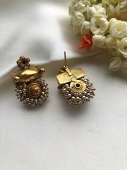Vintage style earrings with pearls bunch-Earrings-PL-House of Taamara