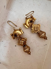 Vintage style hook earrings-Earrings-PL-House of Taamara