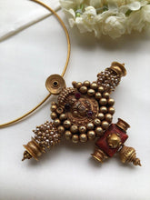 Vintage style pendant with pearls bunch & Hasli-Silver Neckpiece-PL-House of Taamara