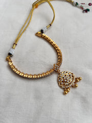 Zircon adigai necklace-Silver Neckpiece-PL-House of Taamara