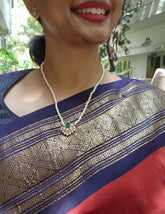 Moissanite pendant with pearls mala
