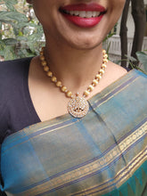 Kundan chaand necklace with antique beads necklace