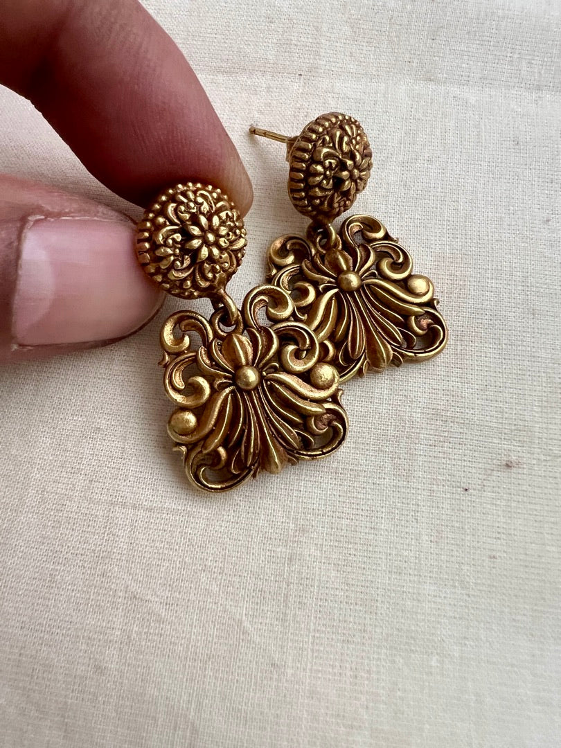 Antique Gold polish hangings-Earrings-CI-House of Taamara