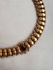 Antique Gold polish necklace with earrings, SET-Silver Neckpiece-CI-House of Taamara