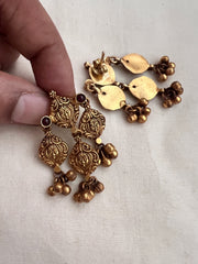Antique Gold polish ruby hangings-Earrings-CI-House of Taamara