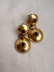 Antique Gold polish ruby hangings-Earrings-CI-House of Taamara