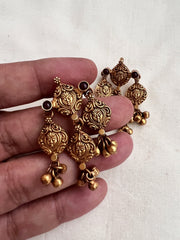 Antique Gold polish ruby hangings-Earrings-CI-House of Taamara
