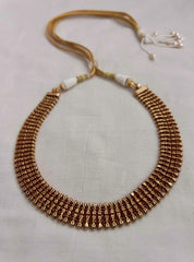 Antique gold polish choker-Silver Neckpiece-CI-House of Taamara
