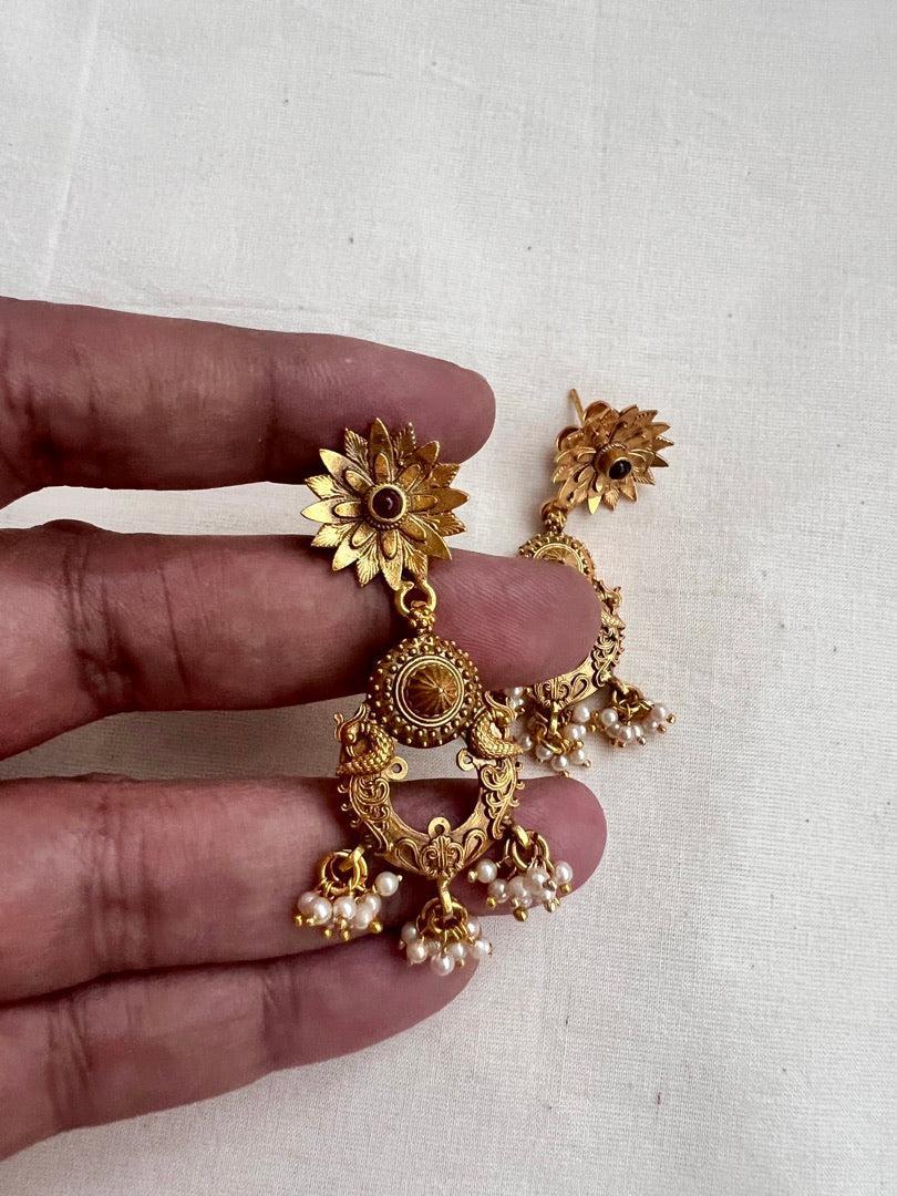 Antique gold polish earrings-Earrings-CI-House of Taamara