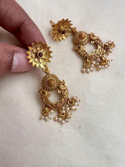 Antique gold polish earrings-Earrings-CI-House of Taamara