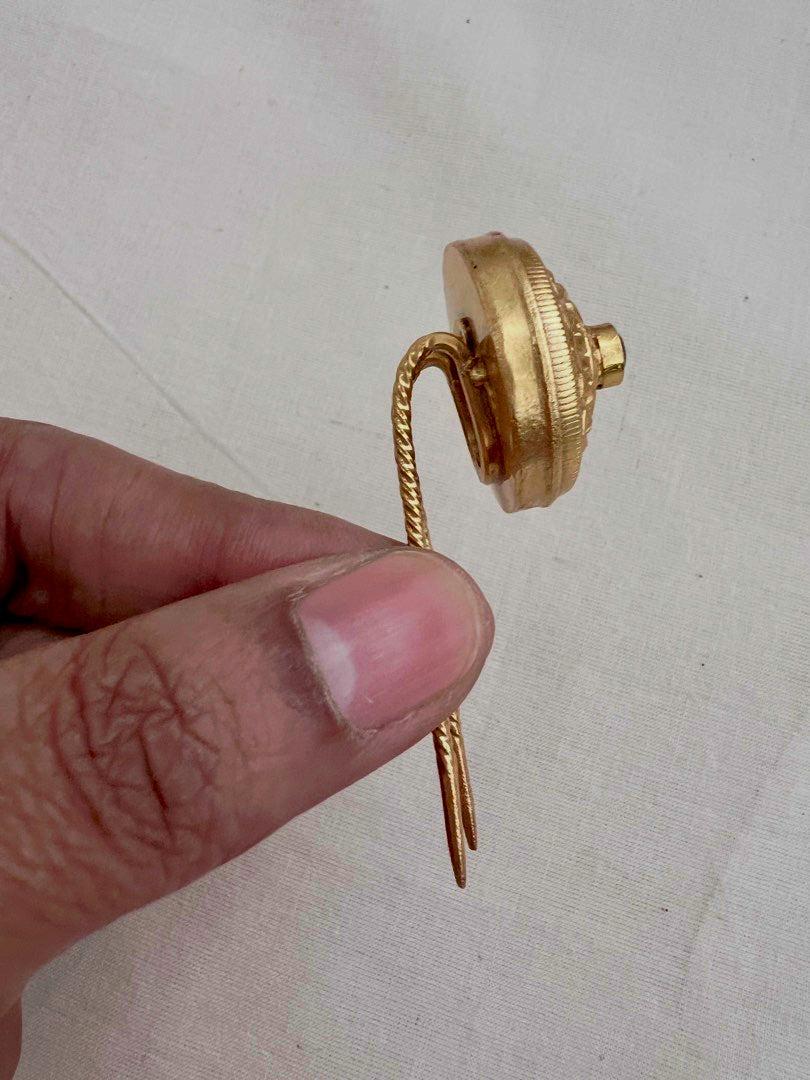 Antique gold polish hair clip-Silver Neckpiece-CI-House of Taamara