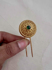 Antique gold polish hair clip-Silver Neckpiece-CI-House of Taamara