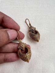Antique gold polish hangings-Earrings-CI-House of Taamara