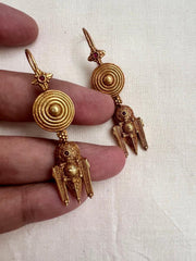 Antique gold polish hangings-Earrings-CI-House of Taamara