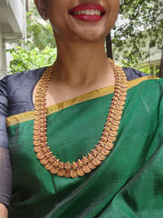 Antique gold polish kasamala necklace with ruby stones-Silver Neckpiece-CI-House of Taamara