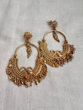 Antique gold polish peacock hangings-Earrings-CI-House of Taamara