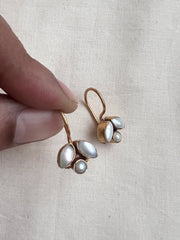Antique gold polish pearl hangings-Earrings-CI-House of Taamara