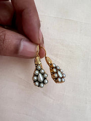 Antique gold polish pearl hangings-Earrings-CI-House of Taamara