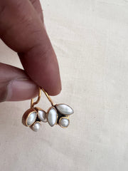 Antique gold polish pearl hangings-Earrings-CI-House of Taamara