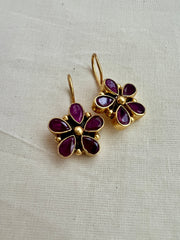 Antique gold polish ruby hangings-Earrings-CI-House of Taamara