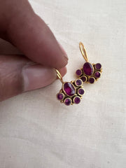 Antique gold polish ruby hangings-Earrings-CI-House of Taamara