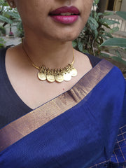 Antique gold polish short kasumala-Silver Neckpiece-CI-House of Taamara