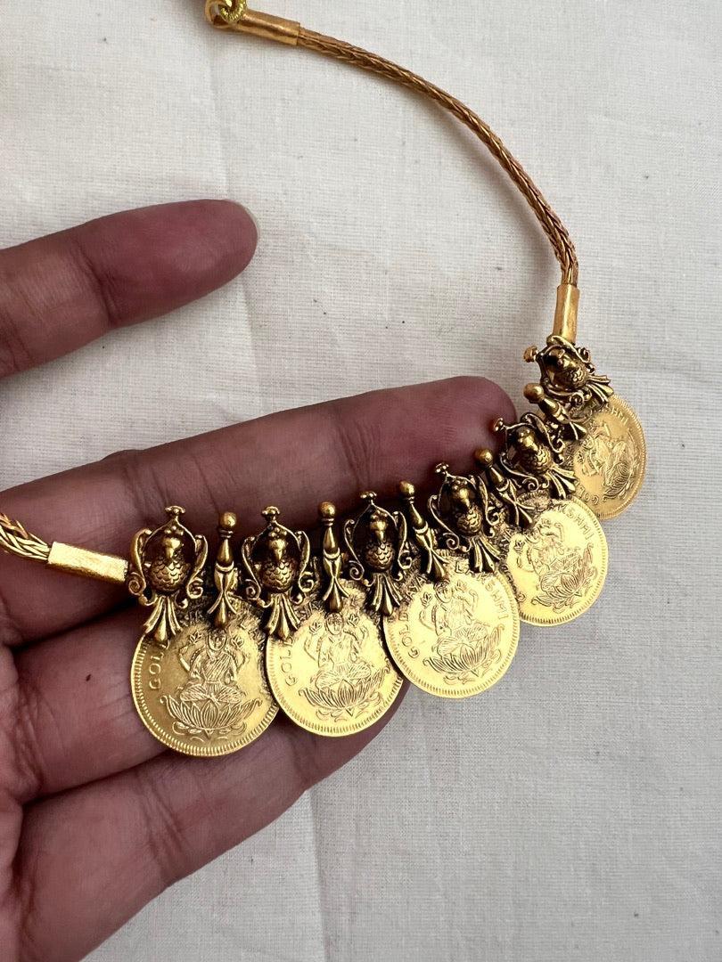 Antique gold polish short kasumala-Silver Neckpiece-CI-House of Taamara