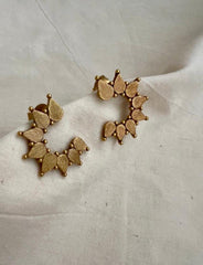 Antique gold polish studs-Earrings-CI-House of Taamara