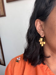 Antique gold polish vintage style thandatti earrings-Earrings-CI-House of Taamara