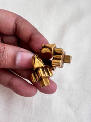 Antique gold polish vintage style thandatti earrings-Earrings-CI-House of Taamara