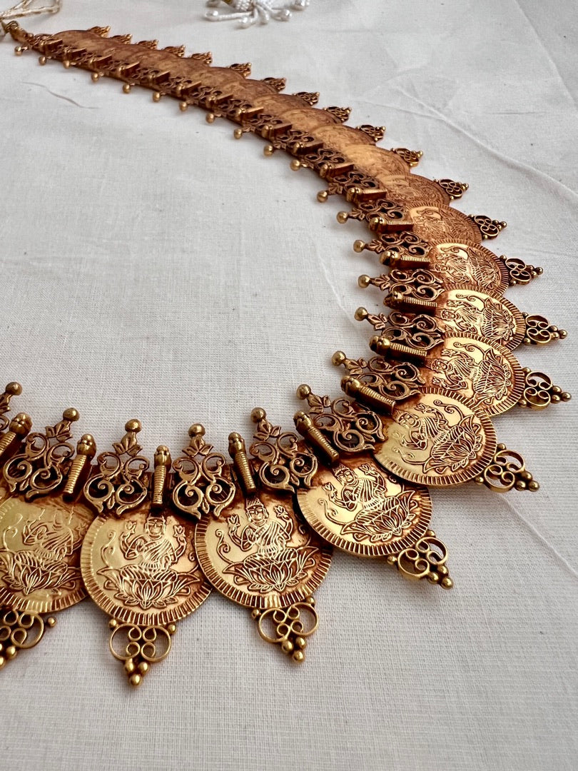 Antique polish kasumala-Silver Neckpiece-CI-House of Taamara