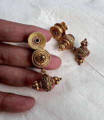 Antique style gundu bead earrings-Earrings-PL-House of Taamara