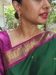 Antique style pendant with pearls bunch & earrings SET-Silver Neckpiece-PL-House of Taamara