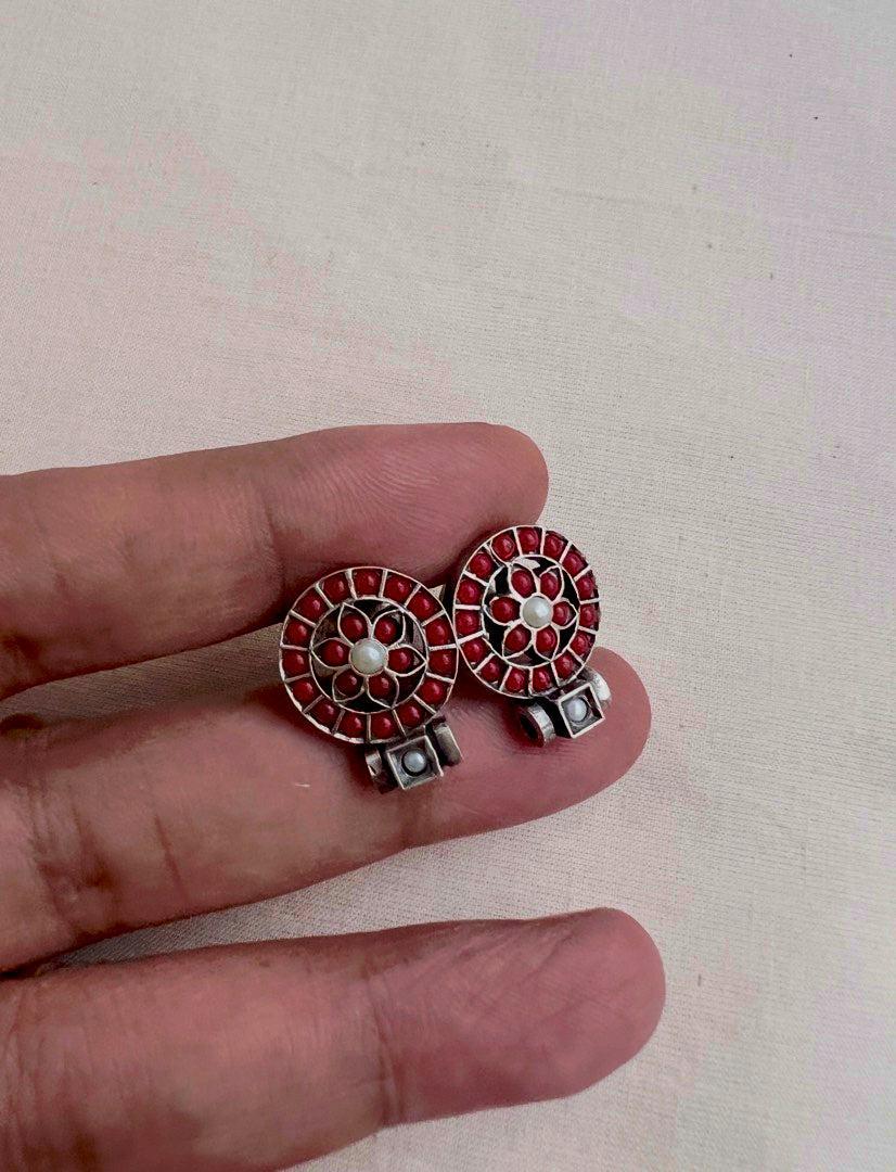 Coral studs-Earrings-CI-House of Taamara