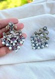 Dual polish earring: polki and pearls-Silver earrings-EZ-House of Taamara