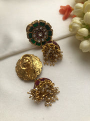 Kundan jhumkas