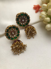 Kundan jhumkas