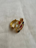 Gold polish Navrathana adjutsable ring-Finger Ring-CI-House of Taamara