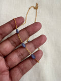 Gold polish chain with amethyst beads-Silver Neckpiece-CI-House of Taamara