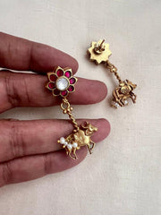Gold polish cow hangings-Earrings-CI-House of Taamara