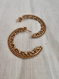 Gold polish half hoop earrings-Earrings-CI-House of Taamara
