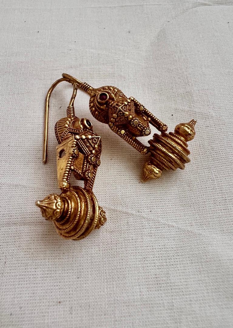 Gold polish hangings-Earrings-CI-House of Taamara