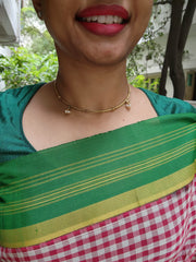 Gold polish hasli with pearls bunch-Silver Neckpiece-CI-House of Taamara