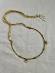 Gold polish hasli with pearls bunch-Silver Neckpiece-CI-House of Taamara