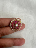 Gold polish kemp flower with pearls, adjustable ring-Finger Ring-CI-House of Taamara