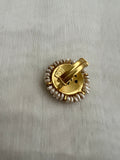 Gold polish kemp peacock with pearls, adjustable ring-Finger Ring-CI-House of Taamara