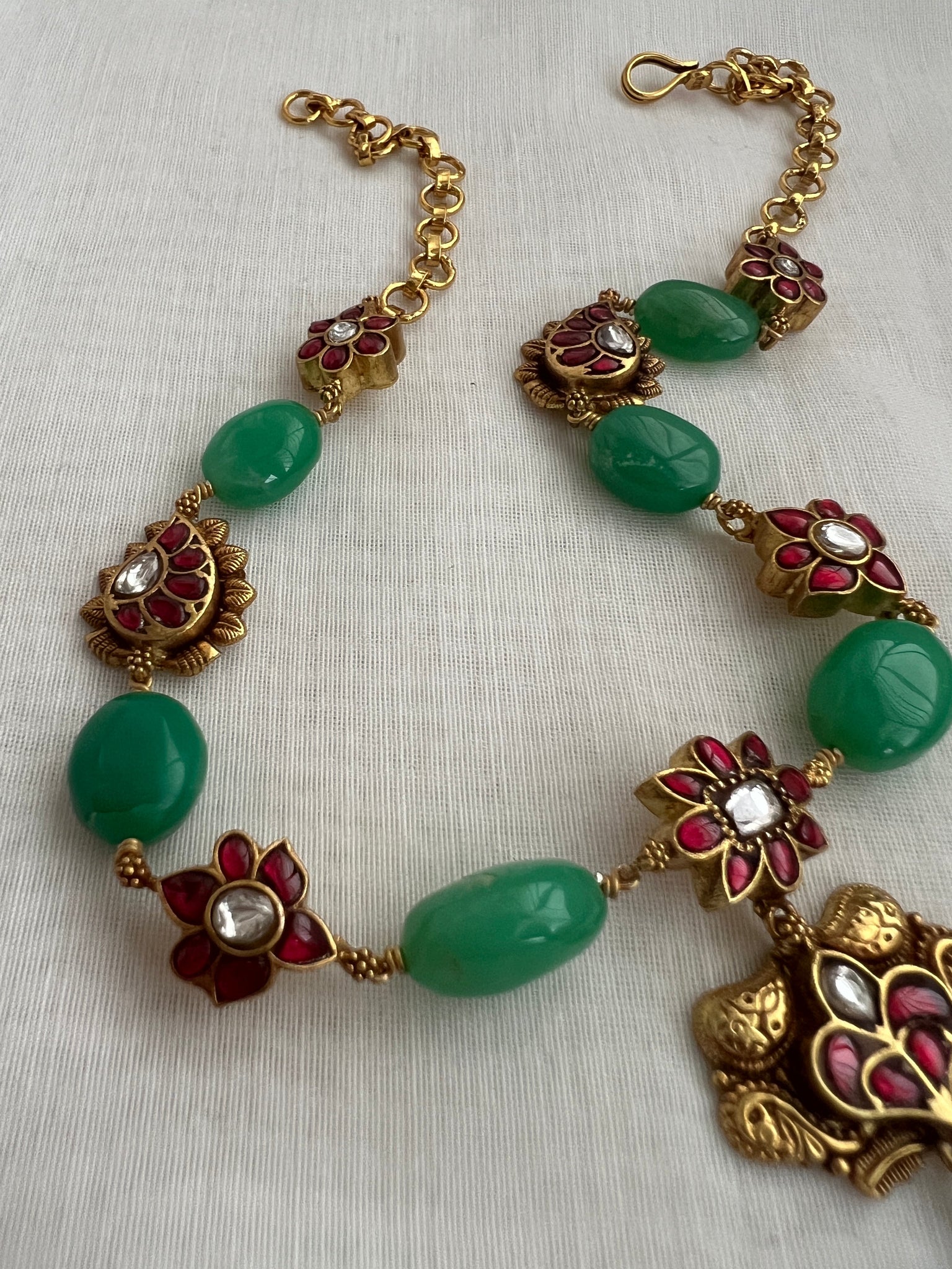 Party Wear Maroon 5 Layer Ruby Onyx Gemstone Bead Necklace, For Ladies Use  at Rs 3000/piece in Jaipur