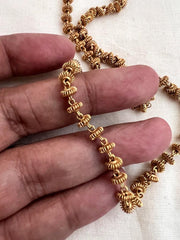 Gold polish nakshi beads chain-Silver Neckpiece-CI-House of Taamara