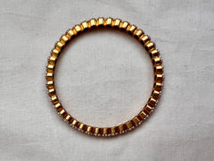 Gold polish pearl bangle-Silver Bracelet-CI-House of Taamara